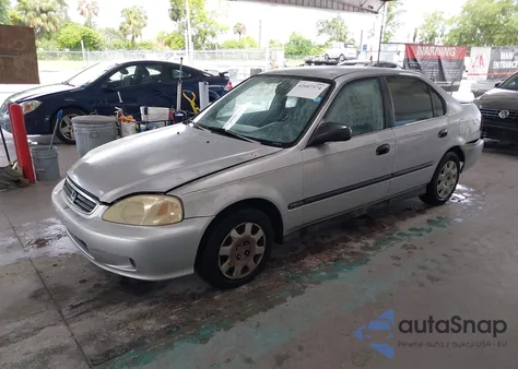 1999 Honda Civic Lx из США, поврежденный, VIN 1HGEJ6678XL003927